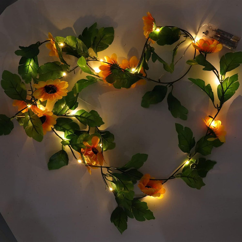 3pcs Sunflower String Lights Artificial Led Sunflower