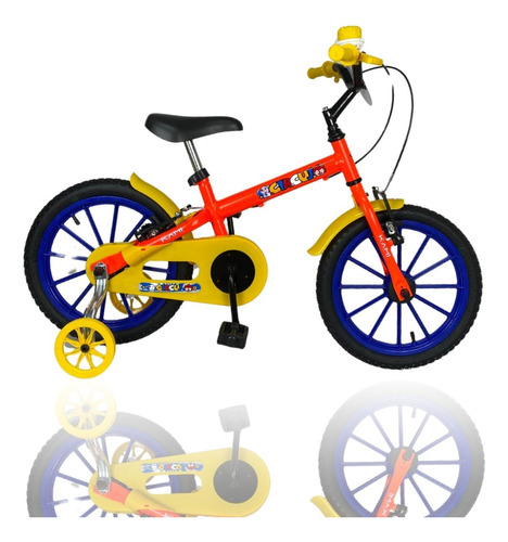 Bicicleta Infantil Aro 16 Kami Circo C/ Rodinhas 4 A 6 Anos