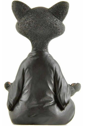 Estatua De Gato De Meditación, Buda, Yoga, Decoración De Gat