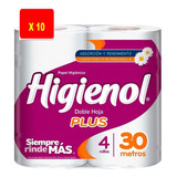 Papel Higiénico Higienol Doble Hoja 4 Rollos X 30 M X 10 U.