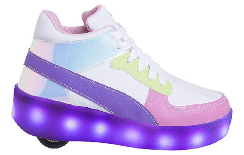 Tenis Infantil Menina Com Luz E Rodinha Promoção Que Pisca