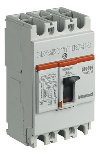 T6033/100 Bticino Interruptor Termomagnético E100h 3 P 100 A