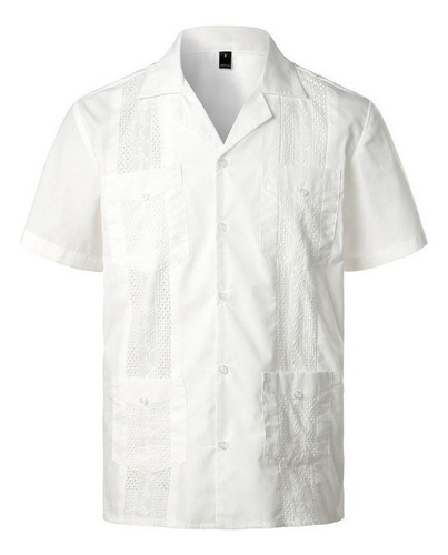 T Camisa Blanca Cubana Elegante Grande Oferta