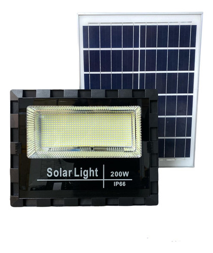 Reflector Led Solar 200w Ip65 Uso Exterior Luz Blanca
