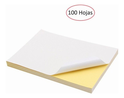 1 Paquete Papel Adhesivo Glossy Brillo A4 1060gr 100 Hojas