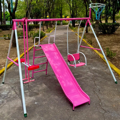 Columpio, Resbaldilla, Balancín Y Básquet Edición Rosa! | Meses sin interés