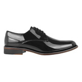Zapato Derby Plain Toe Stylo D217008-5 Negro Diseño Liso 25 Mx Para Adultos - Hombre
