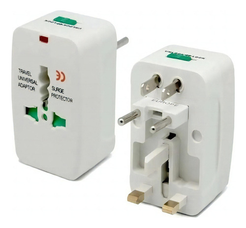 Adaptador Corriente Universal Viajero Toma 2 Puerto Usb