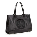 Tory Burch Ella Patent Tote Para Mujer, Negro, Talla Única