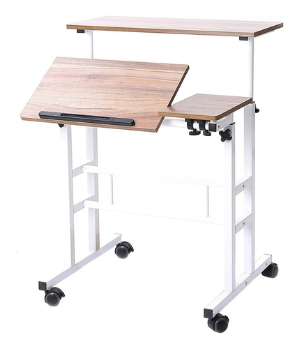 Ajustable Rolling Desk Standing Desk, Sitstand Desk Car...