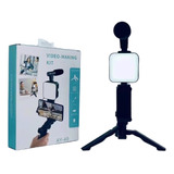 Kit De Microfono+ Luz Led + Tripode  Kit De Influencer