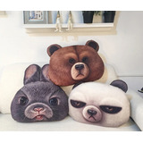 3 Almohadon Conejo / Oso / Panda 3d Regalo Original Plush