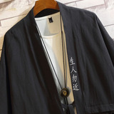 Hombre Chaori Cárdigan Kimono Samurai Ropa Japonesa