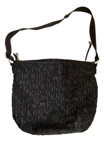 Cartera Vintage Negra Kipling Con Logo