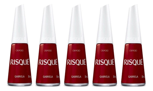 Kit C/5 Esmaltes Risqué Hipoalergênico 8ml - Escolha Sua Cor