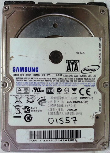 Disco Samsung  Hm251ji  2.5 Sata 250gb -1557 Recuperodatos