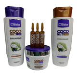  Kit Coco Lissia,shampoo Acondicionador Tratamiento,ampollas