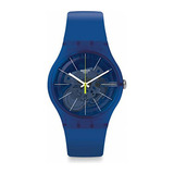 Reloj Swatch Blue Sirup Suon142 Color De La Malla Azul Color Del Bisel Azul Color Del Fondo Azul