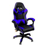 Silla Gamer Escritorio Oficina Ergonómica Reclinable Color Azul