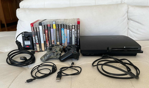 (combo) Playstation 3 Slim 300gb + Controles Y 18 Juegos