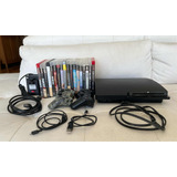 (combo) Playstation 3 Slim 300gb + Controles Y 18 Juegos