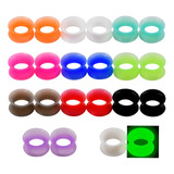 11 Pares De Expansores De Silicona Con Colores Para Oreja