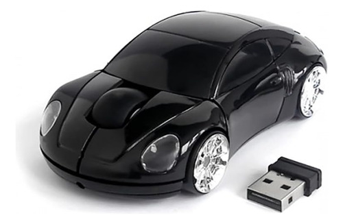 Ratón Óptico Inalámbrico Silencioso Mojo Porsche Car (negro)