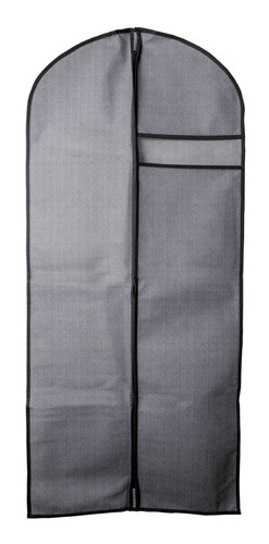 Bolsa Colgante Para Ropa Vestidos Cubre Polvo 60x135 Color Gris Oscuro