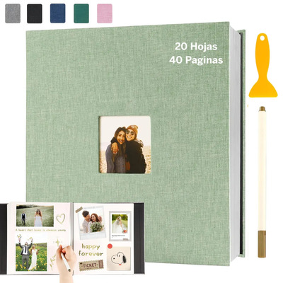 Álbum De Fotos Y Recuerdos Autoadhesivo Accesorios 40 Pág. Marthing Álbum Grande De Recuerdos Familiar Elegante Con 20 Hojas, 40 Paginas Autoadhesivas Y Bolígrafo Metálico Álbum Fotos Verde | MercadoLibre