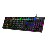 Teclado Gamer Hyperx Alloy Origins Qwerty Inglés Uk Color Negro Con Luz Rgb