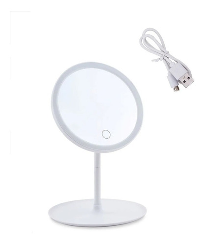 Espejo Maquillaje Cosmético 28 Luz Led Recargable Usb Táctil