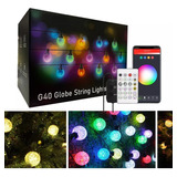 Serie Led 25 Focos G40 Vintage Diamante 5m App Audioritmico