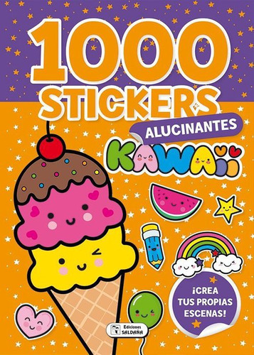 1000 Stickers Kawaii Alucinantes, De Aa.vv.. Editorial Ediciones Saldaña, S.a., Tapa Blanda En Español