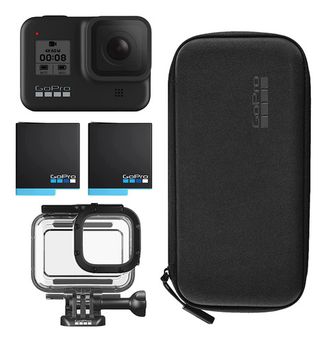 Cámara De Acción Gopro Hero8 Gris Con 2 Baterías Y Funda