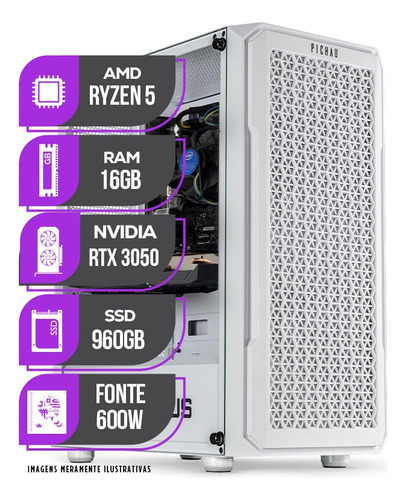 Pc Gamer Mancer Ryzen 5 5500, Rtx 3050, 16gb Ddr4, Ssd 960gb