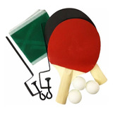 Set De Ping Pong  2 Paletas + 3 Pelotas + Red +  Soportes
