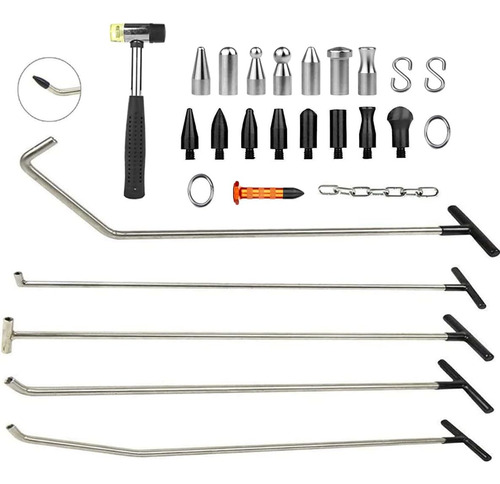 Herramientas De Varillas De Reparación De Abolladuras, 27 Pi