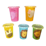 40 Vasos Con Tapa Economicos Infantiles Para Niños Plastico