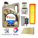 Kit 4 Filtros + Aceite Total Peugeot 207 Compact 1.4 Nafta