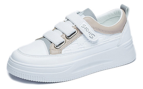 Zapatos Tenis Casuales Blancos Cómodos Y Modernos Para Mujer