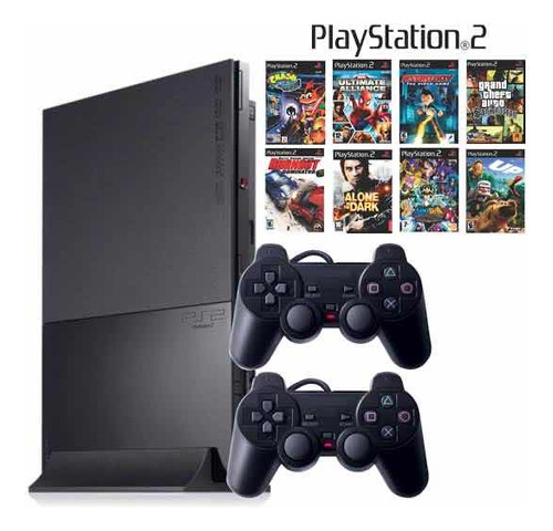 Playstation 2 Com 3 Controles, 2 Memoricards E 3 Pendrivers No Total De 40gb