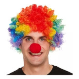 Peluca Afro Payaso Colores Multicolor Disfraz Hallowen Lgbt