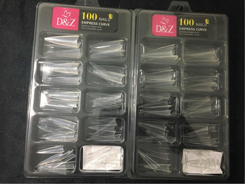 Kit 200 Tips Transparentes Vamp Dez Unhas Gel/acrílicas