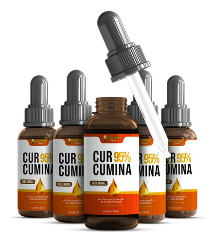 Curcumina95% 5 Potes Turmeric Curcumin Óelo De Açafrão Gotas