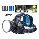 Lampara Minera De Cabeza Led Por Usb Recargables 10000lumens