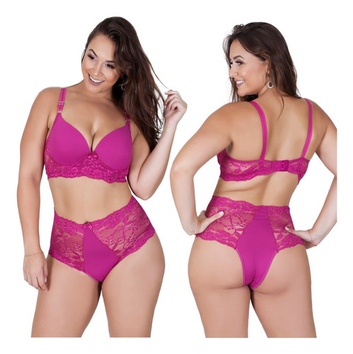 Kit 4 Conjunto Plus Size Lingerie Fio Duplo Luxo Lançamento