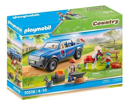 Playmobil Country  Herrador De Caballos Con Vehiculo Origina