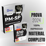 Kit Apostila + Caderno De Questões Pm Sp  Soldado 2024