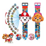 Reloj Proyector De 48 Imágenes Paw Patrol Niño,skye+marshall