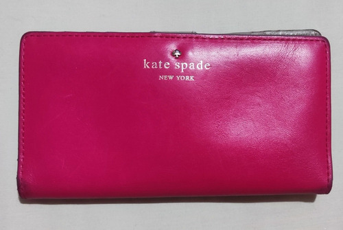 Monedero Cartera Mujer Rosa Usado Kate Spade Piel